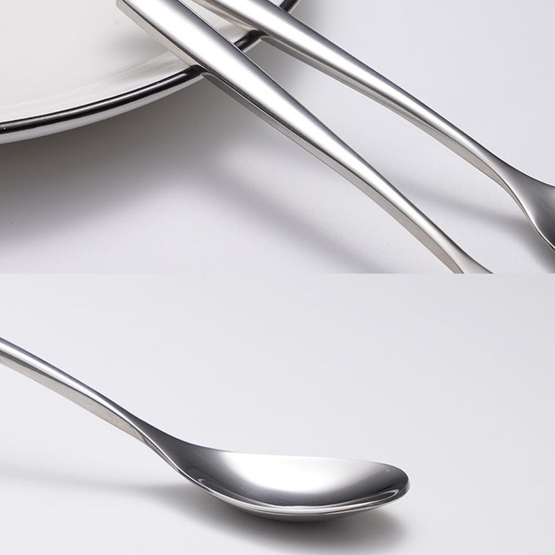 Wenkoni 6.1"Small Dessert Spoons, Yogurt,Coffee,Espresso,Ice Cream Spoons SUS 304 Stainless Steel spoons for Coffee,ice cream,dessert,yogurt,pudding,5 pcs Set. - Image 4